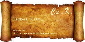 Csobai Kitti névjegykártya